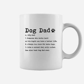 Dog Dad Definition Funny Fathers Day Pet Puppy Animal Lover Graphic Coffee Mug - Seseable