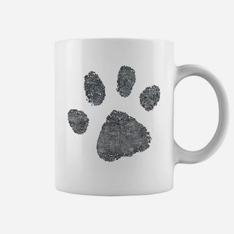 Dog Mom Distressed Paws Print Women Men Dog Lovers Coffee Mug - Seseable