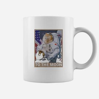 Dogecoin Astronaut To The Moon Coffee Mug - Seseable