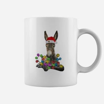 Donkey Merry And Bright Christmas Coffee Mug - Seseable