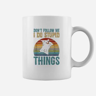 Dont Follow Me I Do Stupid Things Wingsuit Skydiving Coffee Mug - Seseable