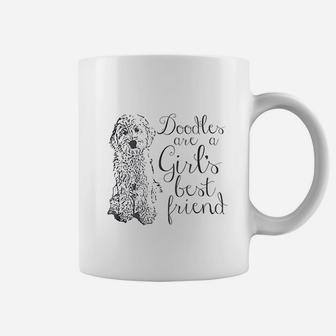 Doodles Are A Girls Best Friend Golden Labradoodle Coffee Mug - Seseable
