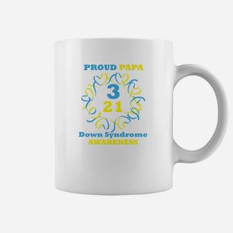 Down Syndrome Awareness Proud Papa Coffee Mug - Seseable