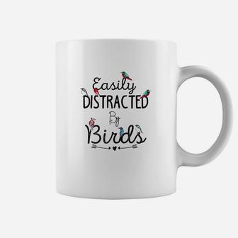 Easily Distracted By Birds Cute Birds Coffee Mug - Seseable
