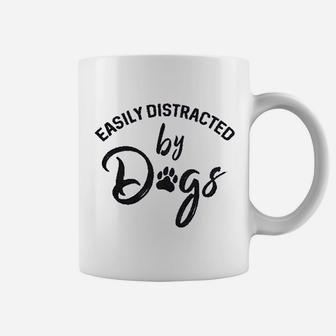 Easily Distracted By Dogs Coffee Mug - Seseable