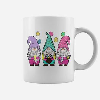 Easter Gnomes In Pastel Spring Pattern Outfit And Easter Egg Coffee Mug - Seseable