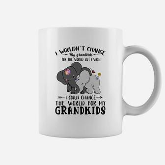 Elephant I Could Change World For My Grandkids Coffee Mug - Seseable