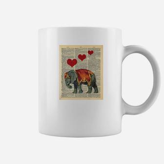 Elephant Vintage Graphic Printed Gift For Women Coffee Mug - Seseable