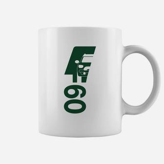 F60 Mini Cooper Countryman Bold And Simple In British Racing Green With Drawing Of Car Coffee Mug - Seseable