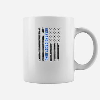 Fathers Day Gift For Police Officers Husband Daddy Hero Coffee Mug - Seseable