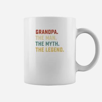 Fathers Day Shirt The Man Myth Legend Grandpa Papa Gift Coffee Mug - Seseable