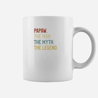 Fathers Day Shirt The Man Myth Legend Papaw Papa Gift Coffee Mug - Seseable