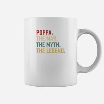 Fathers Day Shirt The Man Myth Legend Poppa Papa Gift Coffee Mug - Seseable