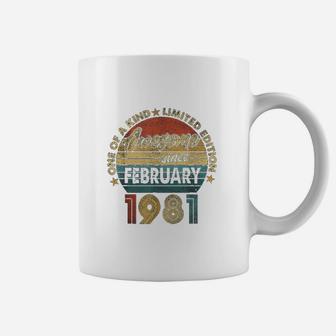 February 1981 Vintage 40 Yrs Old Retro 40th Birthday Gifts Coffee Mug - Seseable