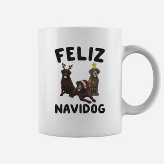 Feliz Navidog Chesapeake Bay Retriever Dog Christmas Sweater Coffee Mug - Seseable