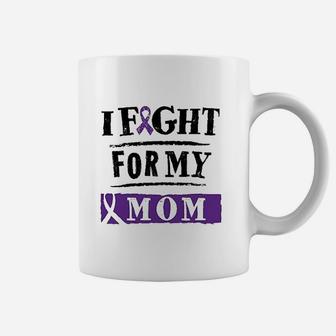 Fight For My Mom Purple Awareness Coffee Mug - Seseable