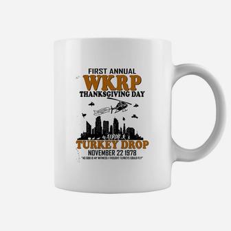 First Annual Wkrp Thanksgiving Day Turkey Drop Vintage Coffee Mug - Seseable
