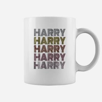 First Name Harry Retro Pattern Vintage Style Coffee Mug - Seseable
