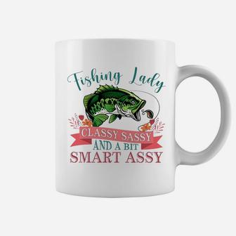 Fishing Lady Classy Sassy And A Bit Smart Assy Coffee Mug - Seseable