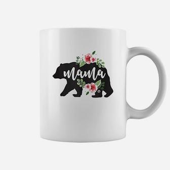 Floral Mama Bear Flowers Botanical Mothers Day Coffee Mug - Seseable