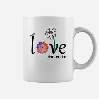 Flower Funny Love Mum Life Coffee Mug | Seseable UK