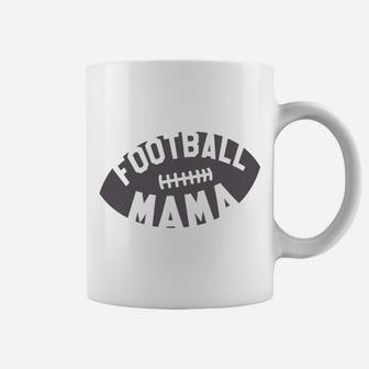 Football Mama Gray Helmet Retro Mom Gift Coffee Mug - Seseable