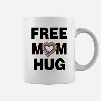 Free Mom Hug Black Coffee Mug - Seseable