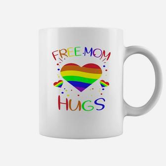 Free Mom Hugs Pride Lgbt Rainbow Gifts Coffee Mug - Seseable