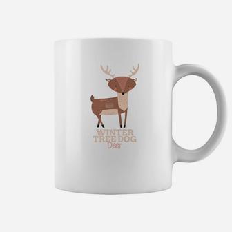 Funny Animal Name Meme Winter Tree Dog Deer Coffee Mug - Seseable