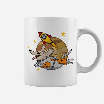 Funny Corgi Dog Astronaut Cartoon Dog Gift Idea Coffee Mug - Seseable