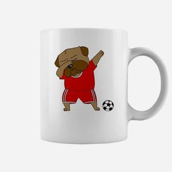 Funny Dabbing English Bulldog Soccer Cute Dab Coffee Mug - Seseable