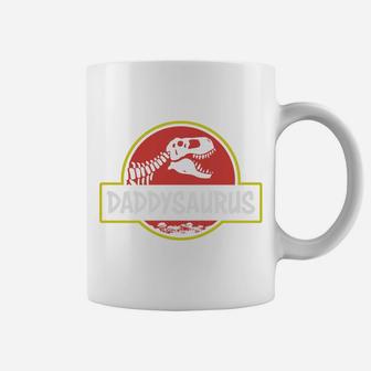 Funny Daddysaurus Dinosaur Cool Dad Gifts Coffee Mug - Seseable