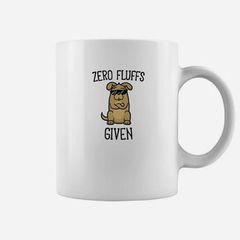 Funny Dog Lovers Zero Fluffs Given Punny Gifts Pun Coffee Mug - Seseable