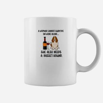 Funny Dog Mom Basset Hound Wine Coffee Mug - Seseable