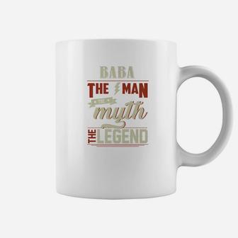 Funny Fathers Day Gifts Grandpa Baba The Man Myth Legend Premium Coffee Mug - Seseable