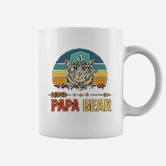 Funny Fathers Day Idea For Dad Papa Bear Lovers Vintage Coffee Mug - Seseable