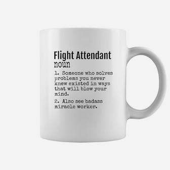 Funny Flight Attendant Definition Gift For Women Coffee Mug - Seseable