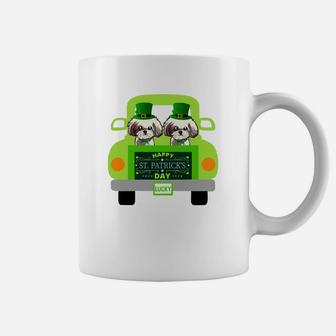 Funny Happy St Patricks Shih Tzu s Dogs Lovers Owners Coffee Mug - Seseable