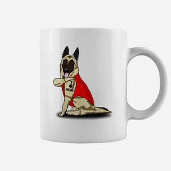 Funny Malinois Dog I Love Mom Tattoo Malinois Lover Coffee Mug - Seseable