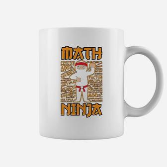 Funny Math Ninja Gift Idea For Maths Teacher Student Coffee Mug - Seseable