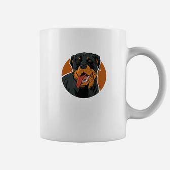 Funny Portrait Of Rottweiler Dog Doggy Pe Coffee Mug - Seseable