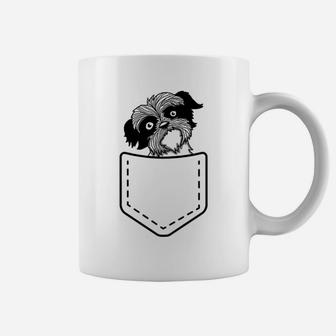 Funny Shih Tzu In Pocket For Shih Tzu Dog Owners Coffee Mug - Seseable