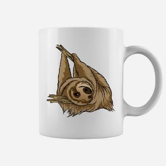 Funny Sloth Cartoon Present For Sloth Lovers Coffee Mug - Seseable