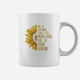 Funny Sunflower Teacher Assistant Coffee Mug - Seseable