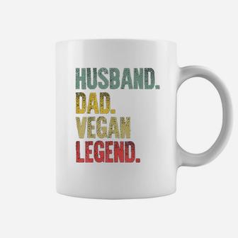Funny Vintage Gift Husband Dad Vegan Legend Retro Coffee Mug - Seseable