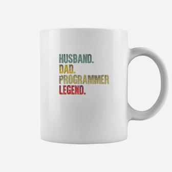 Funny Vintage Husband Dad Programmer Legend Retro Coffee Mug - Seseable