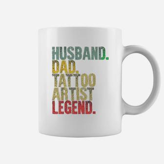 Funny Vintage Husband Dad Tattoo Artist Legend Retro Coffee Mug - Seseable