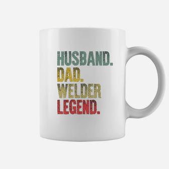 Funny Vintage Husband Dad Welder Legend Retro Gift Coffee Mug - Seseable
