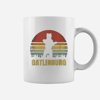 Gatlinburg Tennessee Vintage Bear Tn Distressed 80s Sunset Coffee Mug - Seseable