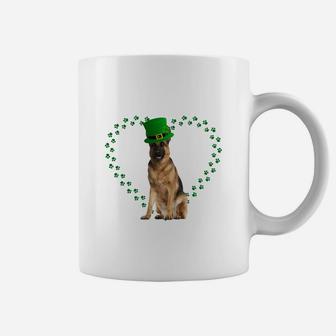 German Shepherd Heart Paw Leprechaun Hat Irish St Patricks Day Gift For Dog Lovers Coffee Mug - Seseable